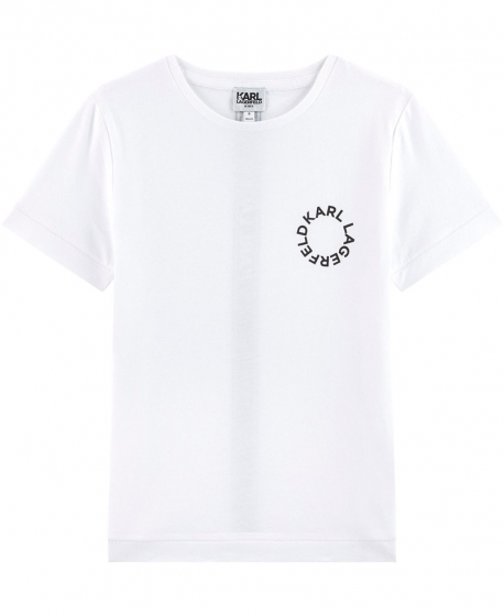 Camiseta Niño KARL LAGERFELD Blanca Letras