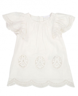 Vestido Bebe Niña CHLOÉ Blanco Bordado