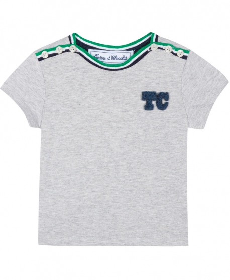 Camiseta Niño TARTINE ET CHOCOLAT Gris Logo TC