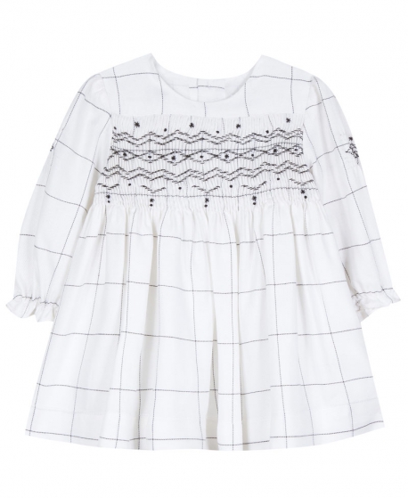 Vestido Bebe Niña TARTINE ET CHOCOLAT Cuadros Blanco