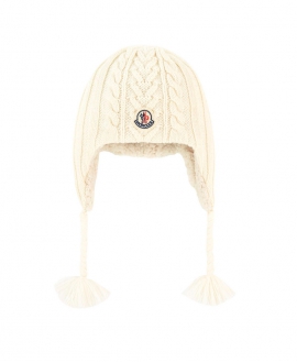 Gorro Bebe MONCLER Lana Crudo Orejeras