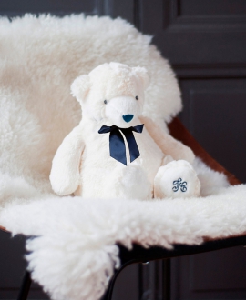 Peluche TARTINE ET CHOCOLAT Jean, l'ours blanc (30 cm)