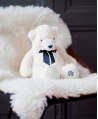 Peluche TARTINE ET CHOCOLAT Jean, l'ours blanc (30 cm)