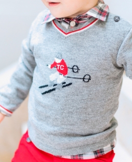 Jersey Bebé Niño TARTINE ET CHOCOLAT Gris Ski