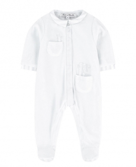 Pijama Bebé TARINE ET CHOCOLAT Terciopelo Blanco Conejito