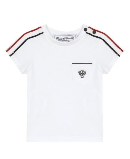 Camiseta Bebé Niño TARTINE ET CHOCOLAT Sport Blanca