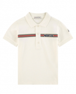 Polo Bebé Niño MONCLER Pique Marfil