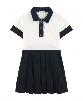 Vestido Niña MONCLER Falda Plisada Marino