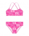 Bikini Niña MOSCHINO Fuxia Teddy Logo