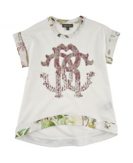 Camiseta Roberto Cavalli Niña Algodón Crudo