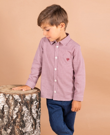 Camisa Bebé Niño TARTINE ET CHOCOLAT Vichy Burdeos