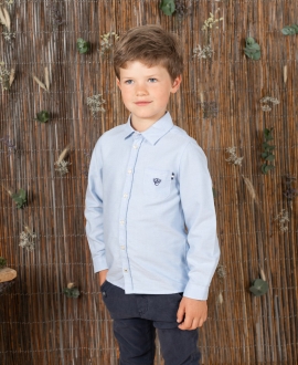 Camisa Niño TARTINE ET CHOCOLAT Óxford Celeste