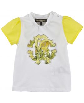 Camiseta Roberto Cavalli Bebé Niña Mangas Amarillo