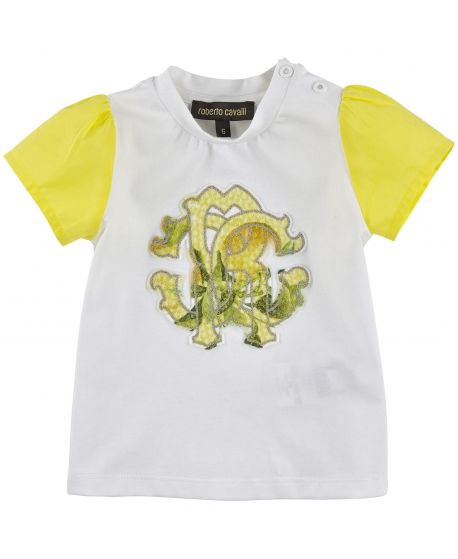 Camiseta Roberto Cavalli Bebé Niña Mangas Amarillo