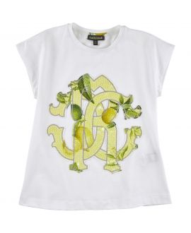 Camiseta Roberto Cavalli Niña Algodón Logo 