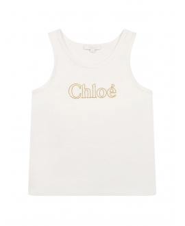 Camiseta Niña CHLOÉ Logo Dorado