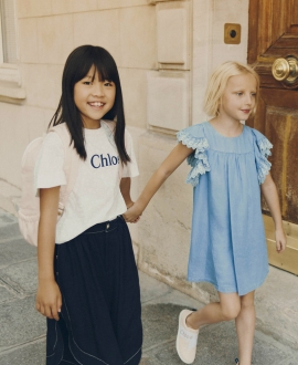 Camiseta Niña CHLOÉ Logo Negro