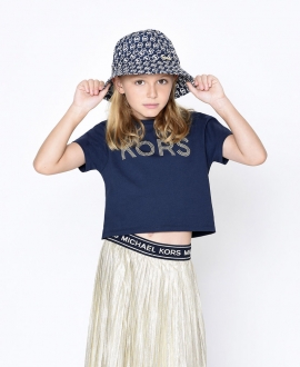 Camiseta Niña MICHAEL KORS Marino Logo Strass