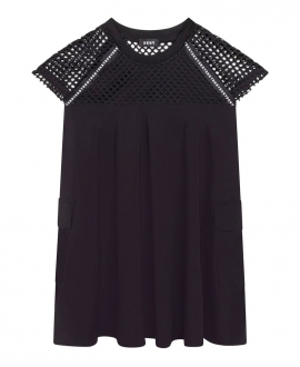 Vestido Niña DKNY Negro Bimateria