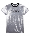Vestido Niña DKNY Lentejuelas Plateado