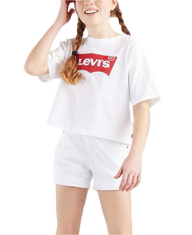 grabadora Exagerar Proscrito Short Niña LEVIS Blancos (2A a 8A) - Ro Infantil