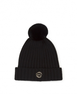 Gorro Niña MICHAEL KORS Negro Pompón