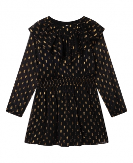 Vestido Niña MICHAEL KORS Negro Detalles Dorados