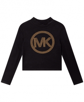 Camiseta Niña MICHAEL KORS Negra Logo MK