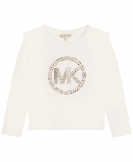 Camiseta Niña MICHAEL KORS Blanco Roto Logo MK