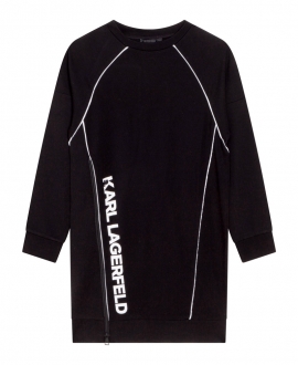 Vestido Niña KARL LAGERFELD Negro Cremallera