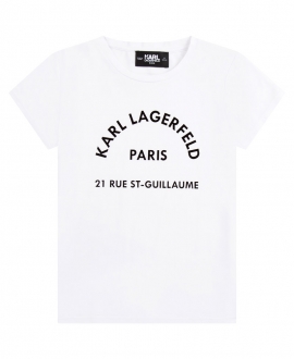 Camiseta Niña KARL LAGERFELD Blanca Paris