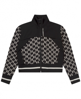 Cárdigan Niña KARL LAGERFELD Negro Multilogo Blanco