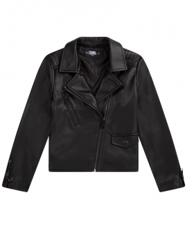 Cazadora Niña KARL LAGERFELD Biker Negra