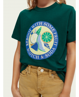 Camiseta Niño SCOTCH AND SODA Verde Estampado Frutas