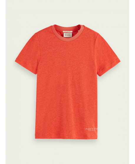 Camiseta Niña SCOTCH AND SODA Mezcla Lino Coral