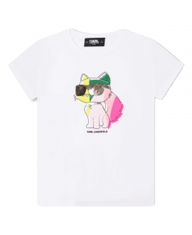 Camiseta Niña KARL LAGERFELD Rosa Verde