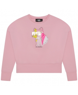 Sudadera Niña KARL LAGERFELD Rosa