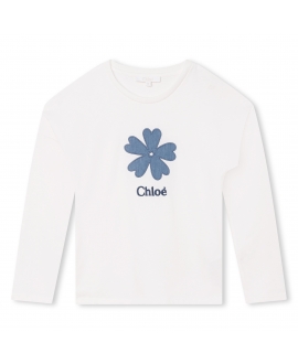 Camiseta Niña CHLOÉ Flor Azul