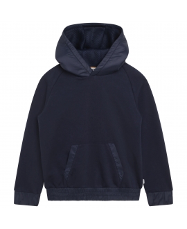 Sudadera Niño BOSS Azul Marino Tejido Combinado