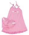 Vestido Lycra Al Agua Patos Rayas Rosa