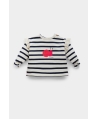Sudadera BE MORE Bebé Niña Rayas Marino