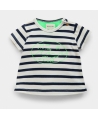 Camiseta Bebé Niño BE MORE Rayas Marino