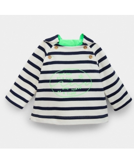 Sudadera Bebé Niño BE MORE Rayas Marino