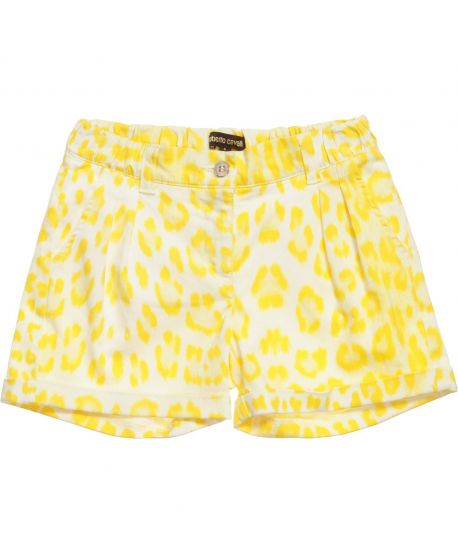 Short Roberto Cavalli Niña Leopardo Amarillo
