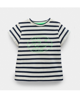 Camiseta Niño BE MORE Rayas Azules