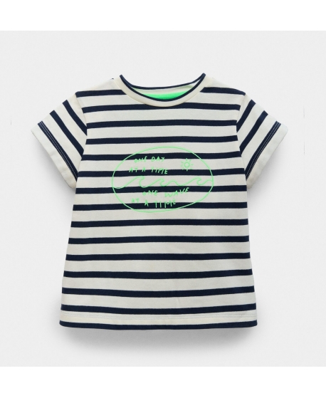 Camiseta Niño BE MORE Rayas Azules