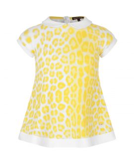 Vestido Roberto Cavalli Bebé Leopardo Amarillo