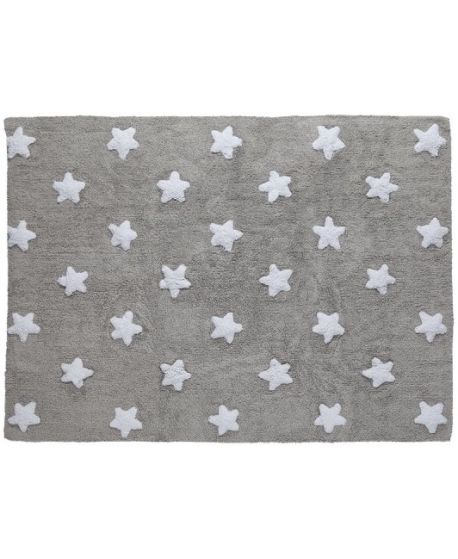 Alfombra lavable Estrellas Gris Lorena Canals