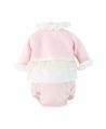 Conjunto Bebe Ro Infantil Puntilla Rosa