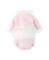 Conjunto Bebe Ro Infantil Puntilla Rosa